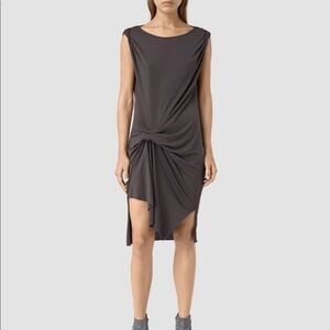 AllSaints Women's Washed Black Erin Devo Dress‎ Size L
